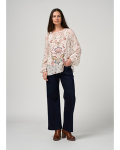 Blouses: Loobies - Antoinette Top (Bone Multi)