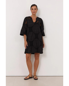 Adorne - Paloma Kaftan Short Dress (Black)