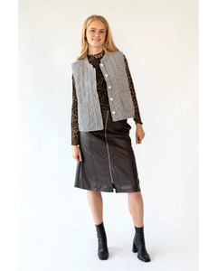 Lolly's Laundry - Cairo Quilted Vest (Stripe Black)