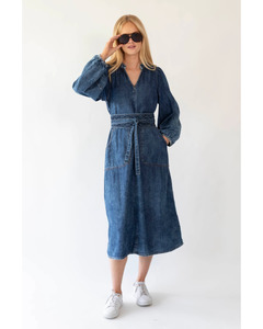 Lolly's Laundry - Paris Midi Dress (Blue)