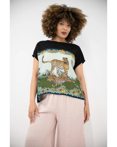 Tiger Animal Tee (Black) OS