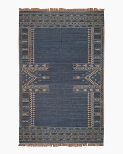 French Country - Sundara Motif Rug Blue Medium