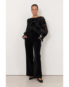 Adorne - Nisha Velvet Pant (Black)