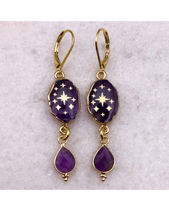Ghost And Lola: Ghost & Lola - Amethyst Star Earrings