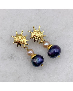 Ghost And Lola: Ghost & Lola - Prussian Pearl Earrings