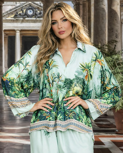 Lilliano: LILLIANO - Italian  Silk Viscose Top (OS)
