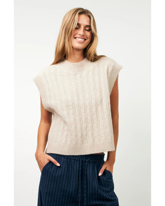Blouses: Lolly's Laundry - Finn Vest (Beige)