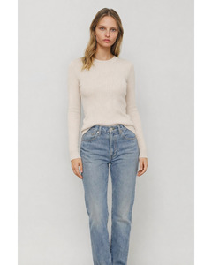 Alete - Vespa Ribbed Long Sleeve Crew (Chalk)