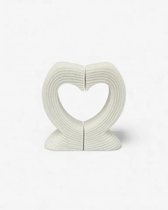 French Country - Heart Curved Book End
