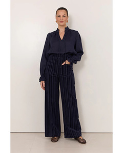 Adorne - Lucy Corduroy Stripe Pant (Navy)