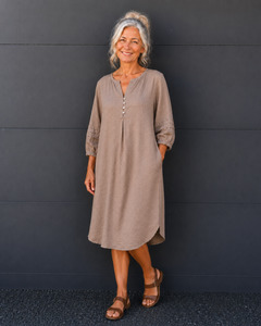 Flaxbloom - Athena Dress (Soft Brown)