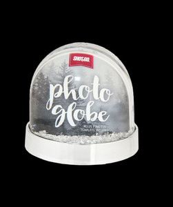Products: SHOT2GO Photo Snow Globe – Silver/Rose/Wooden Vision Photos