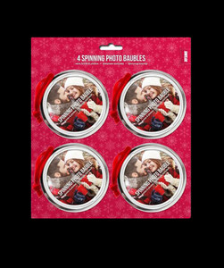 Products: SHOT2GO Spinning Flat Photo Baubles-4PK Vision Photos