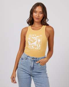 Tops: Palm Springs Tank / Mustard | Silent Theory