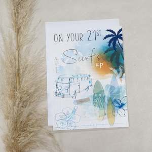 21st Birthday: Card - 21st | Great Outdoors Surfs up