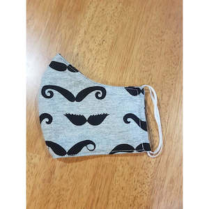 Face Masks: Face Masks - 100% Cotton - Moustache .