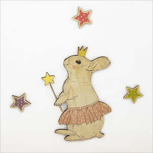 Crystal Ashley: Bunny - Kids Pine Wall Art