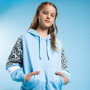 Winter: Riley Contrast Hoodie / Blue | Eve Girl | Youth