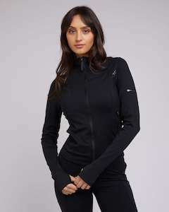 Active Zip Through Top / Black | All About Eve