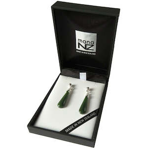 Made: New Zealand greenstone drop earrings