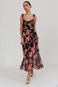 Race Day Dresses: Mystic Blooms Maxi Dress | Navy Floral