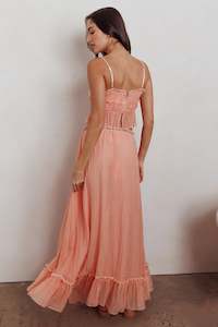 Race Day Dresses: Peach Petal Maxi Skirt