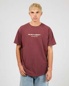 New Arrivals Mens: Charger Scoop Tee / Burgundy | Silent Theory Mens