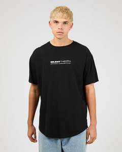 New Arrivals Mens: Tuscan Scoop Tee / Washed Black | Silent Theory Mens