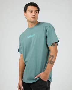 New Arrivals Mens: Radial Tee / Atlantic Blue | St Goliath Mens