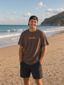 New Arrivals Mens: Radial Tee / Brown | St Goliath Mens