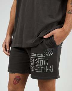 New Arrivals Mens: Liveries Fleece Shorts / Coal | St Goliath Mens