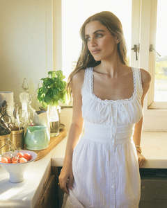 Mini Dresses: Dusty Mini Dress / White | All About Eve