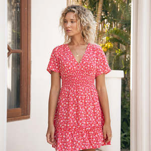Mini Dresses: Dolly Mini Dress / Red | All About Eve
