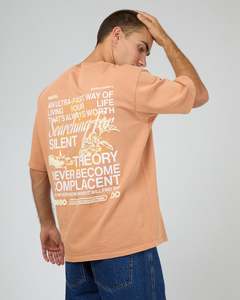 Mens T Shirts: Complacent Box Tee / Orange | Silent Theory