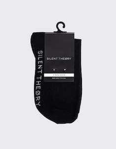 Crew Socks 3 Pack / Black | Silent Theory