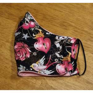 Kids Masks: Face Masks 100% Cotton | Skulls & Hearts