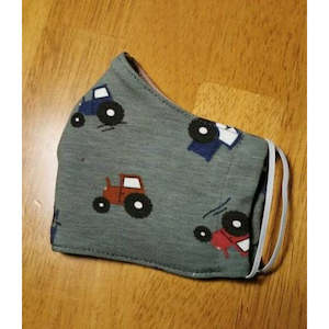 Kids Masks: Face Masks 100% Cotton - Tractors