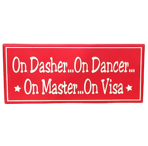 Gift Ideas 1: On Dasher On Dancer | Christmas Plaque  28x12cm