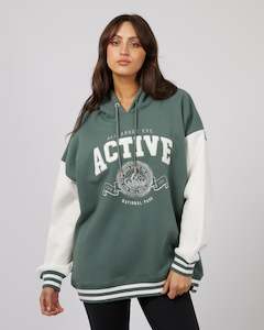 National Contrast Hoodie / Green | All About Eve