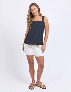 Lourdes Top / Navy | Foxwood