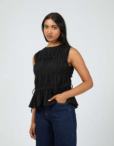 Lou Lou Tie Top / Black | All About Eve