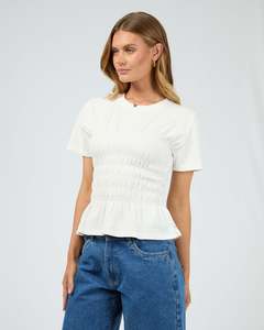 Lipa Ruched Top / White | All About Eve