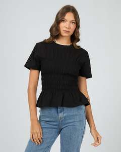 Best Selling: Lipa Ruched Top / Black | All About Eve