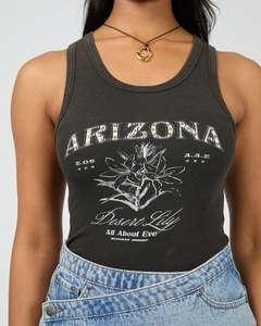 Desert Flower Tank / Black | All About Eve