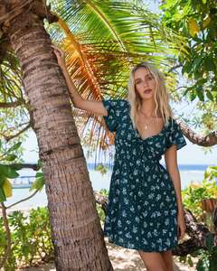 All About Eve: Harlow Mini Dress / Green Print | All About Eve