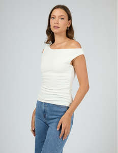 All About Eve: Kylie Off Shoulder Top / White | All About Eve