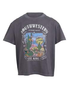 Eve Girl: Vintage Desert Tee / Charcoal | Eve Girl
