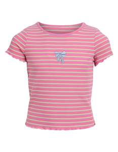 Eve Girl: Lottie Rib Tee / Pink | Eve Girl