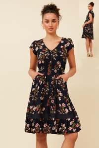 Best Selling: Dusky Mini Dress | Navy Floral
