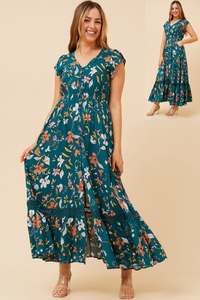 Best Selling: Dusky Maxi Dress | Green Floral